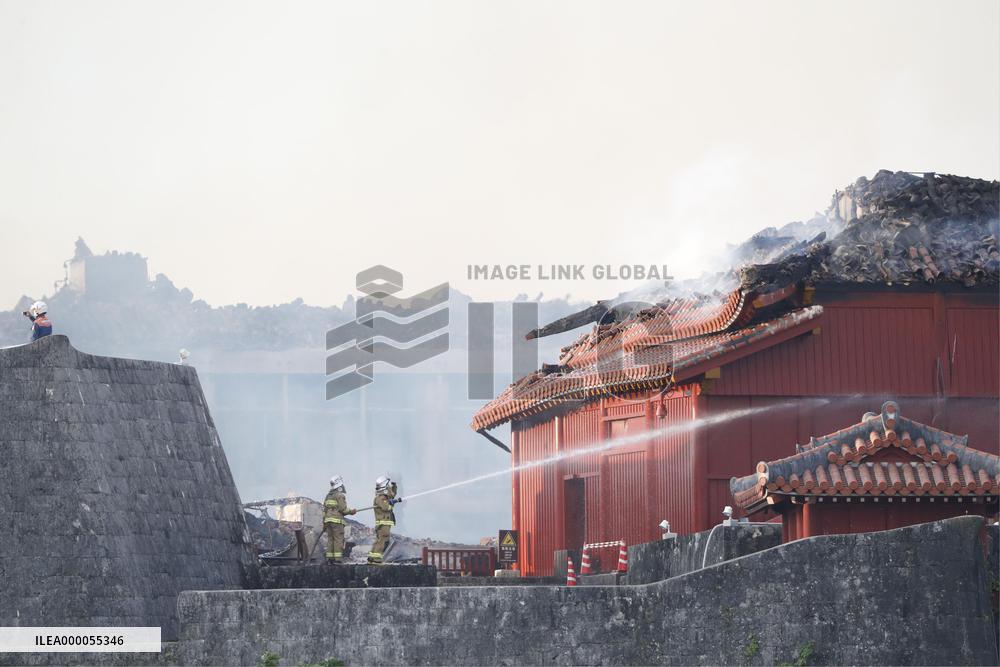 Fire at World Heritage castle in Okinawa