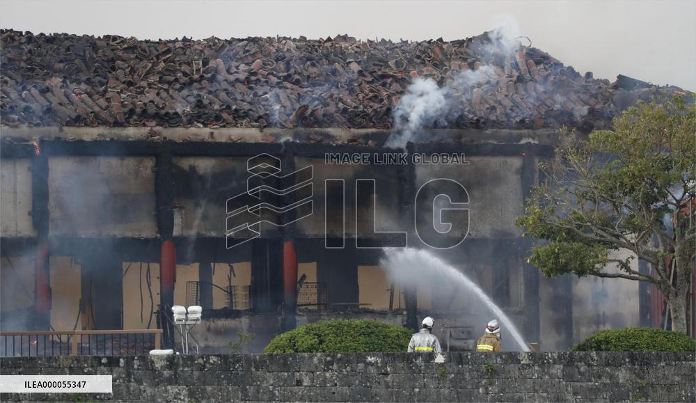 Fire at World Heritage castle in Okinawa