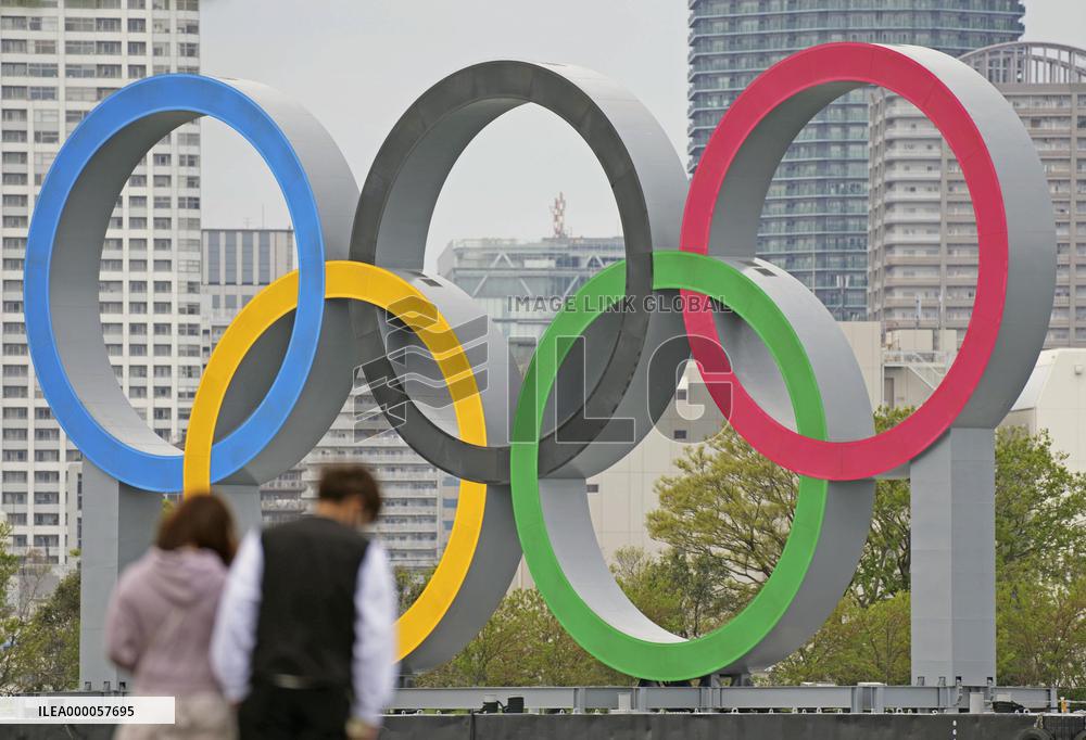 Olympic rings monument