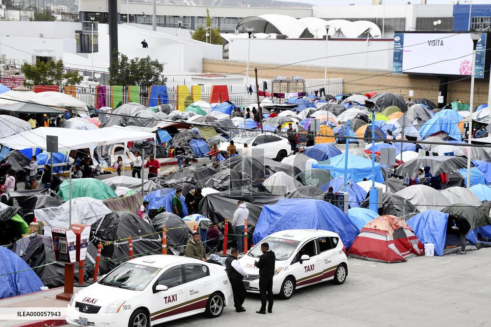 Mexican border with U.S. in Tijuana