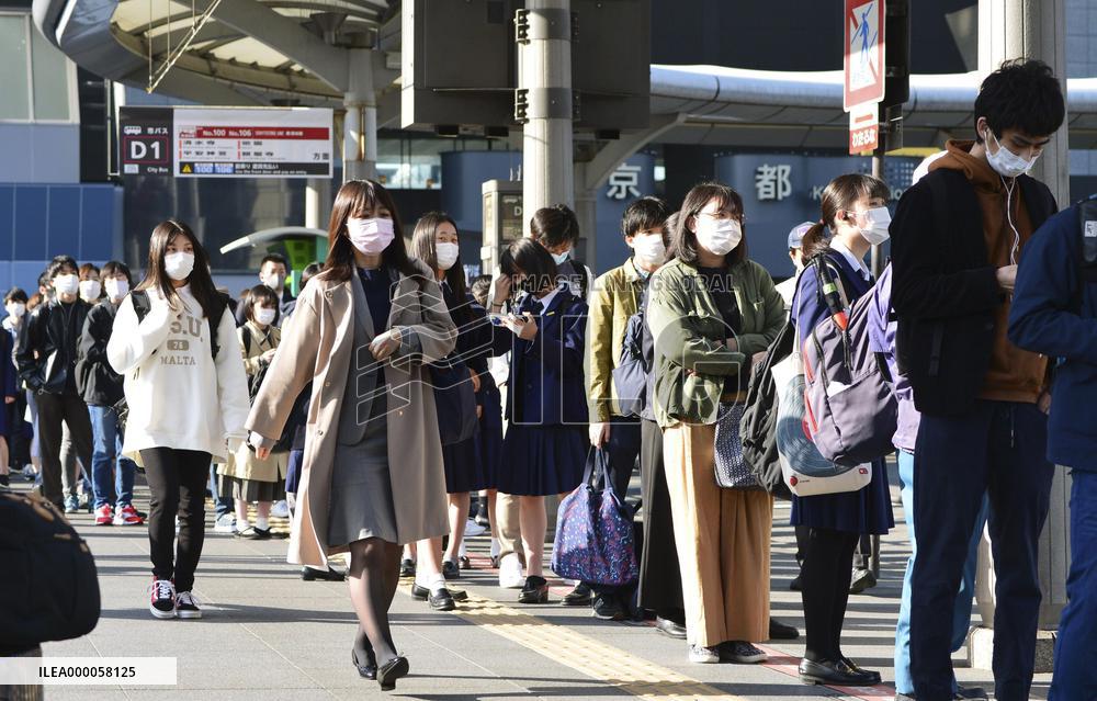 Quasi-emergency anti-virus measures in Kyoto