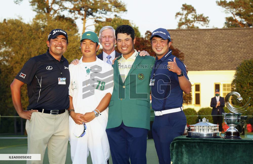 Golf: 2021 Masters champion Hideki Matsuyama and his team