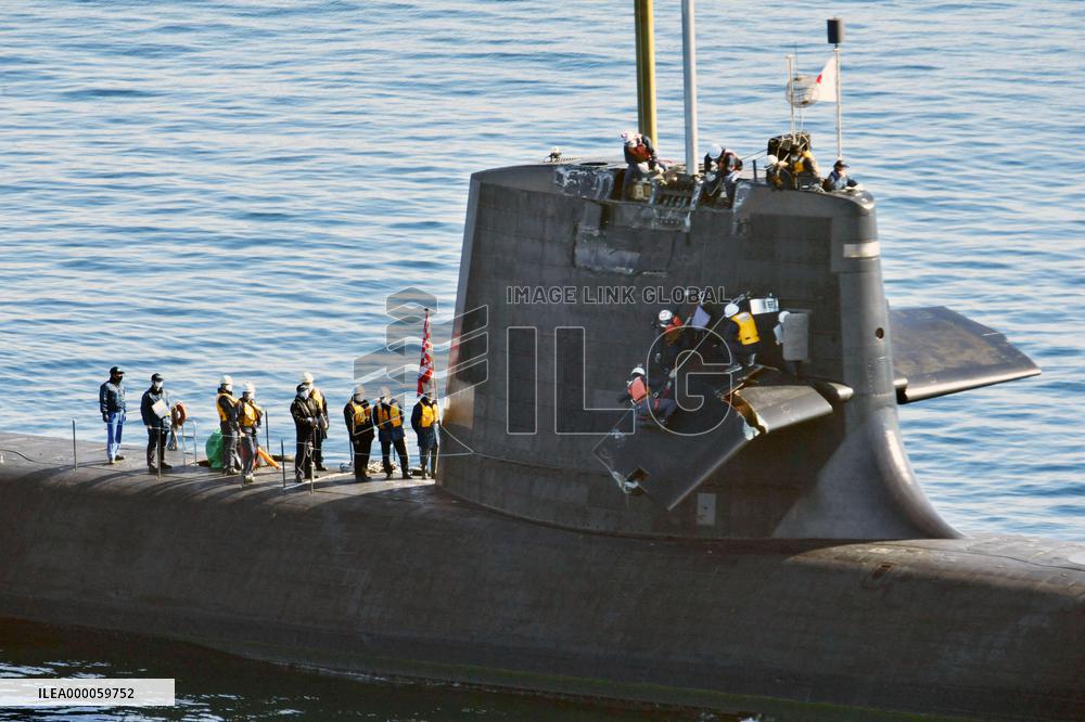 Japan submarine collides with commercial ship off Shikoku