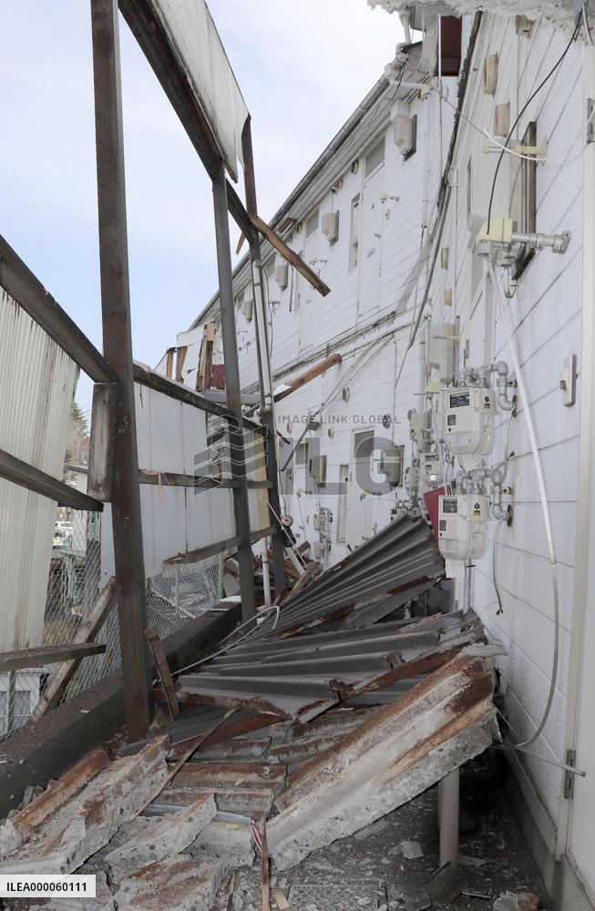 Strong earthquake in northeastern Japan