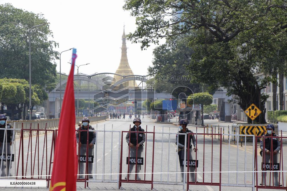 Protest against military coup in Myanmar