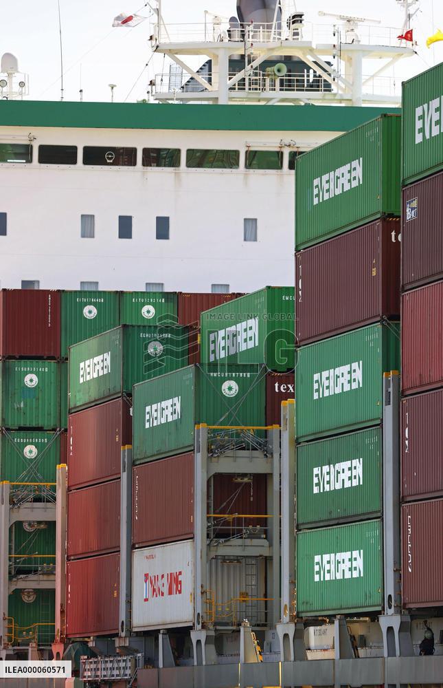 Containers at Tokyo port