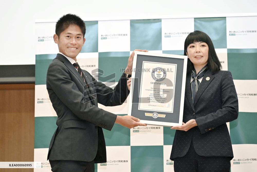 Japanese runner recognized by Guinness for 100 sub-2:20 marathons