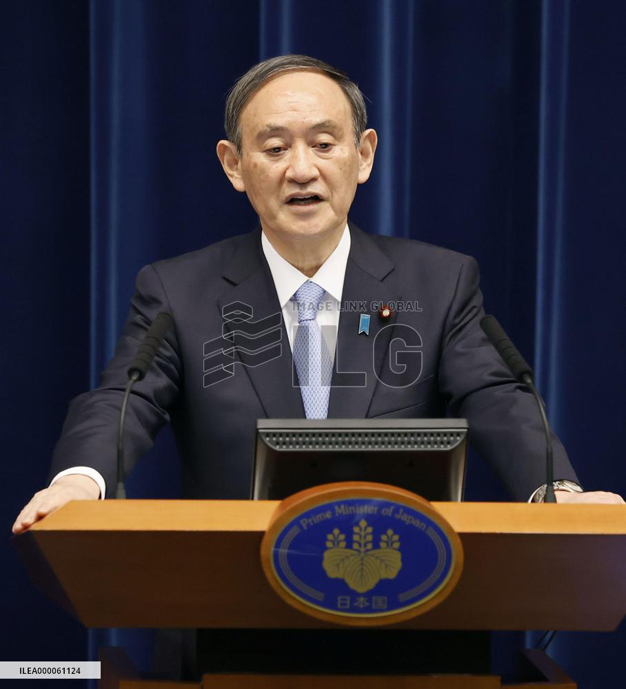 Suga on COVID-19 state of emergency extension