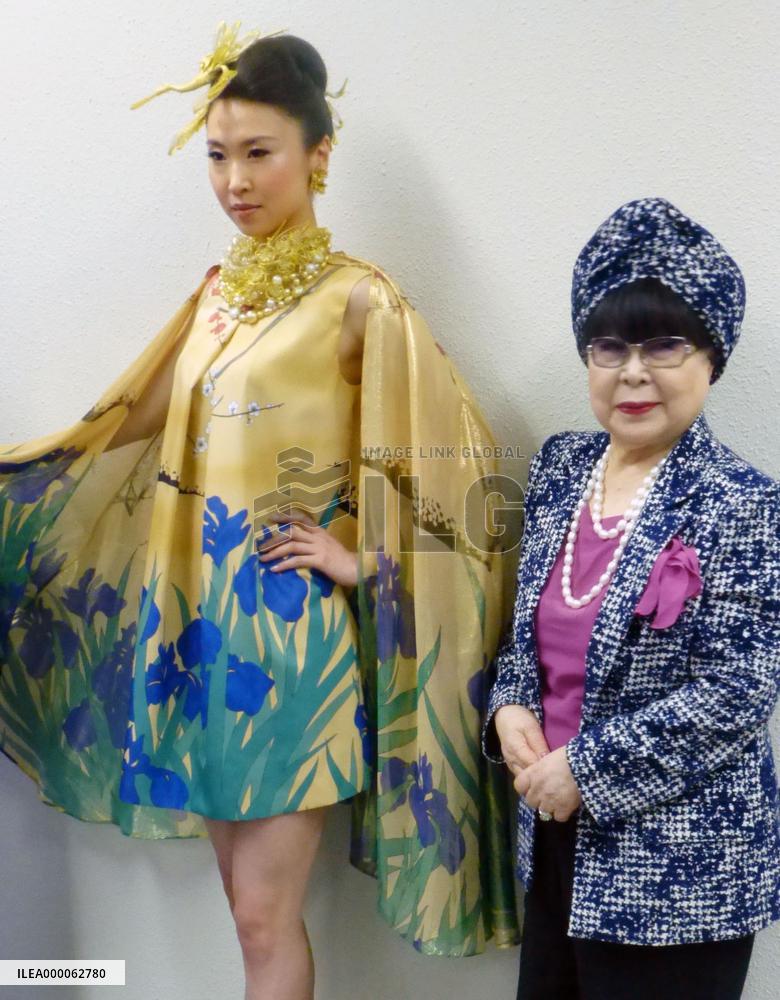 Designer Katsura designs dresses themed on Rimpa school of painting