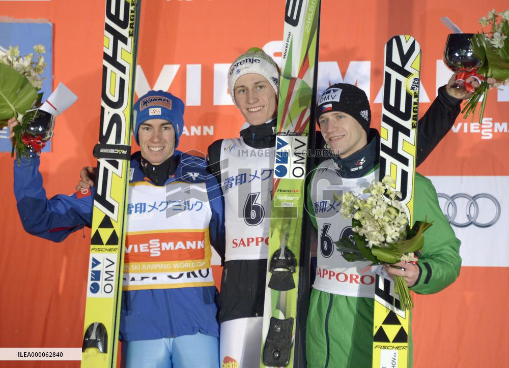 Slovenia's Peter Previc wins world Cup jump in Sapporo