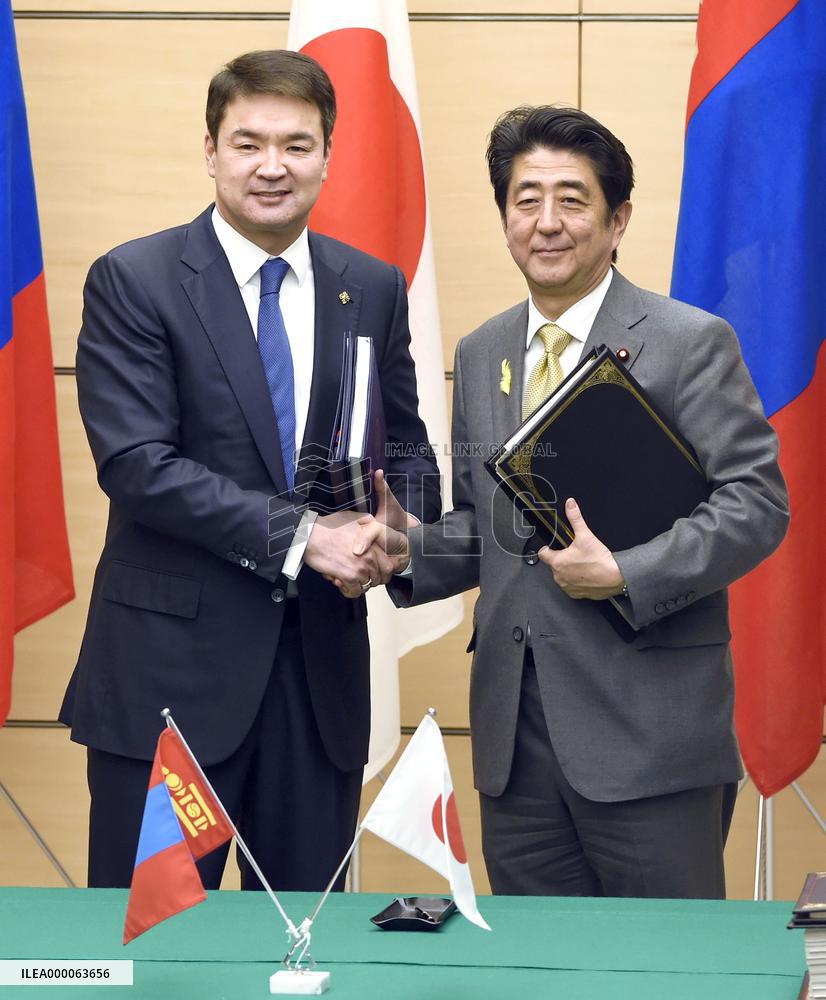 Japan, Mongolia ink free trade agreement