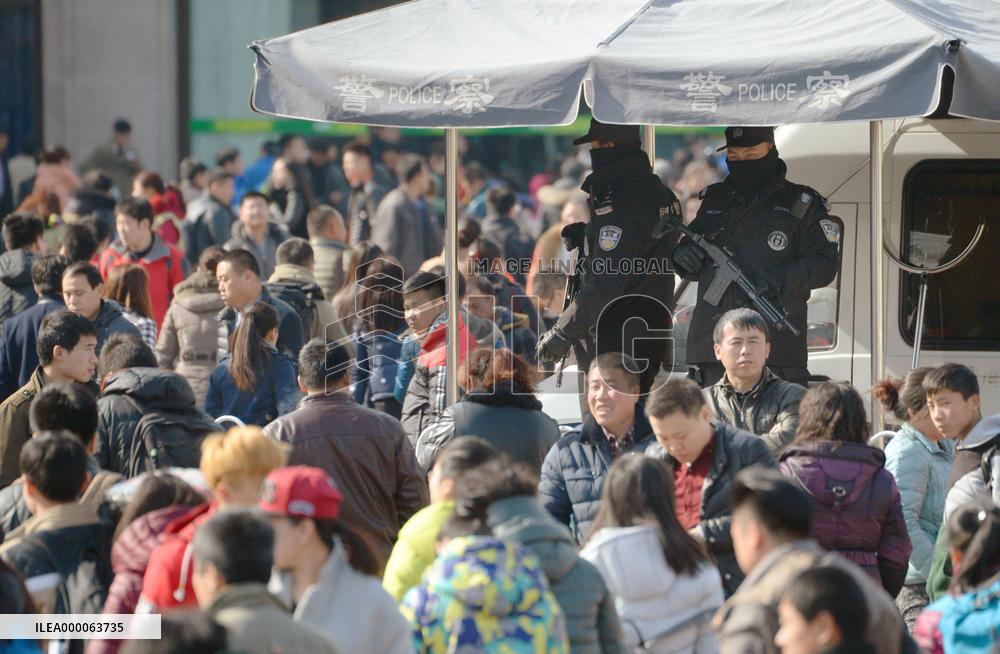 People returning home for Chinese Lunar New Year