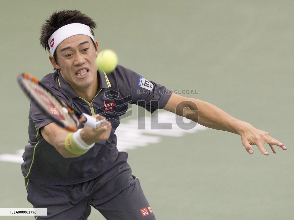 Nishikori labors into Memphis semifinals