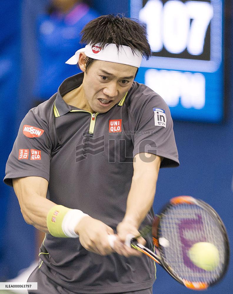Nishikori labors into Memphis semifinals
