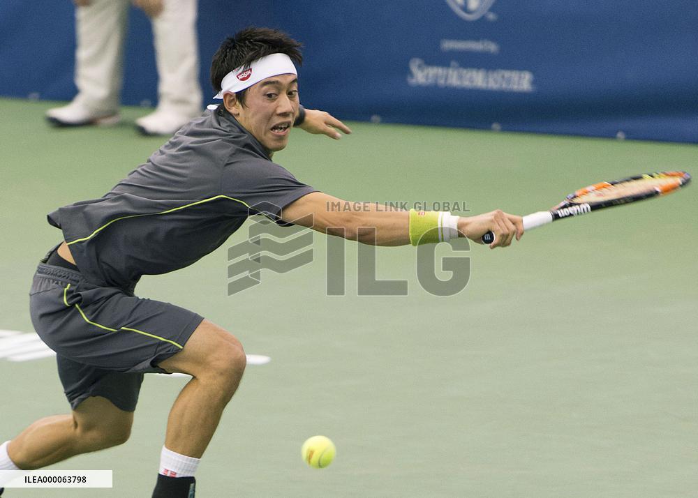 Nishikori labors into Memphis semifinals