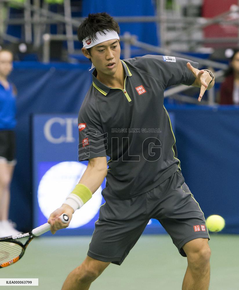 Nishikori labors into Memphis semifinals