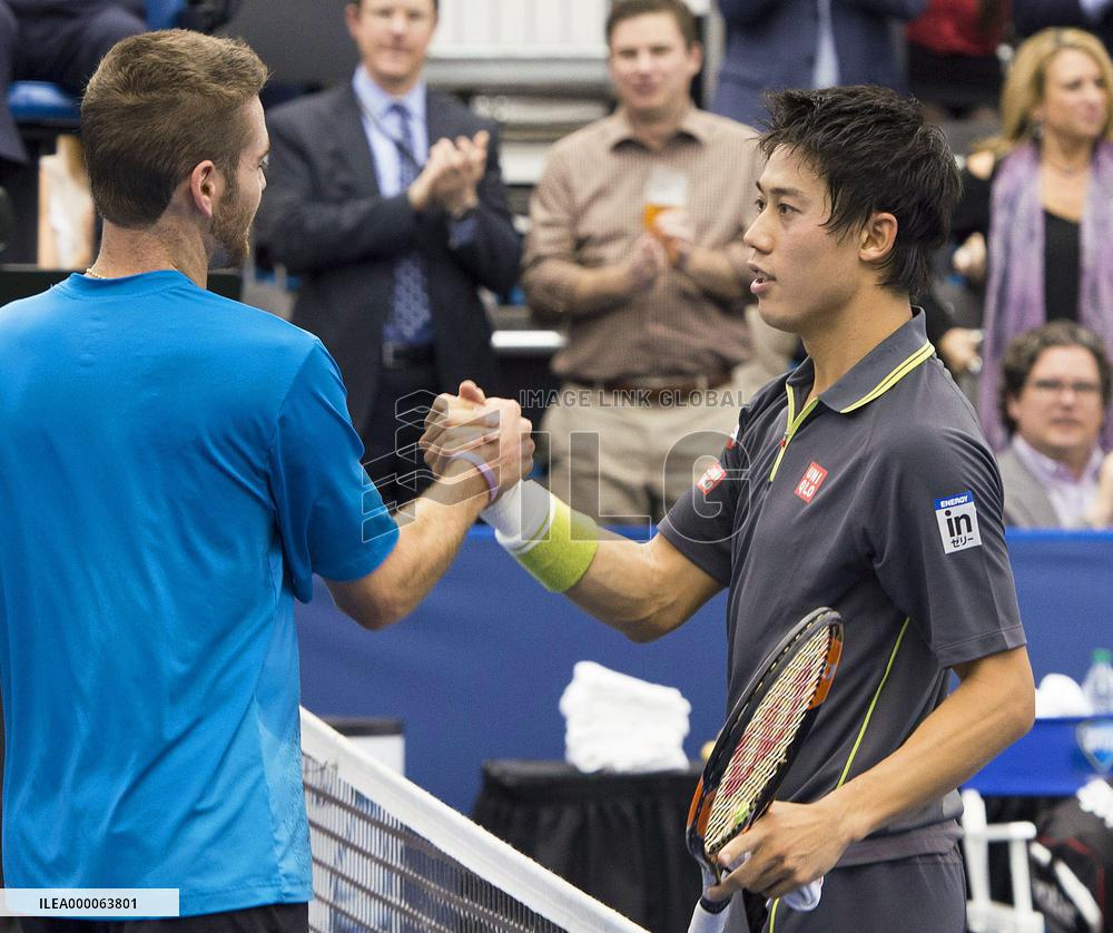 Nishikori labors into Memphis semifinals