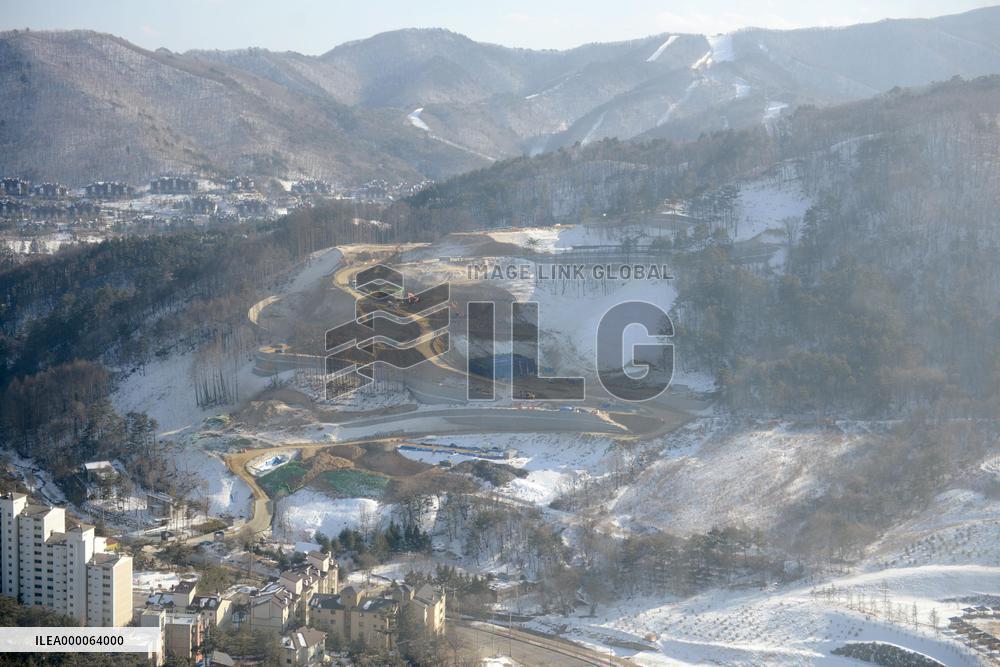 Construction of sled courses underway for 2018 Winter Olympics