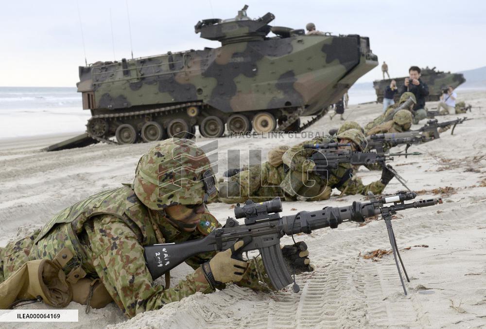 Japan, U.S. joint landing drill at Camp Pendleton