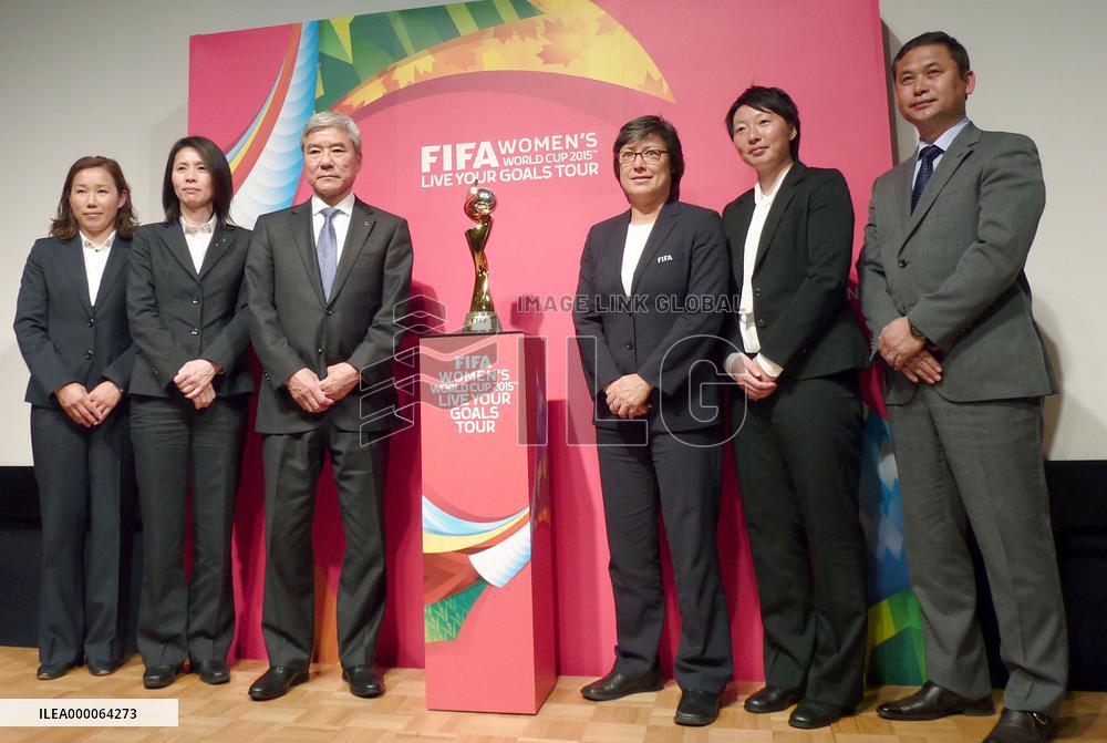 FIFA Women's World Cup Trophy displayed in Tokyo