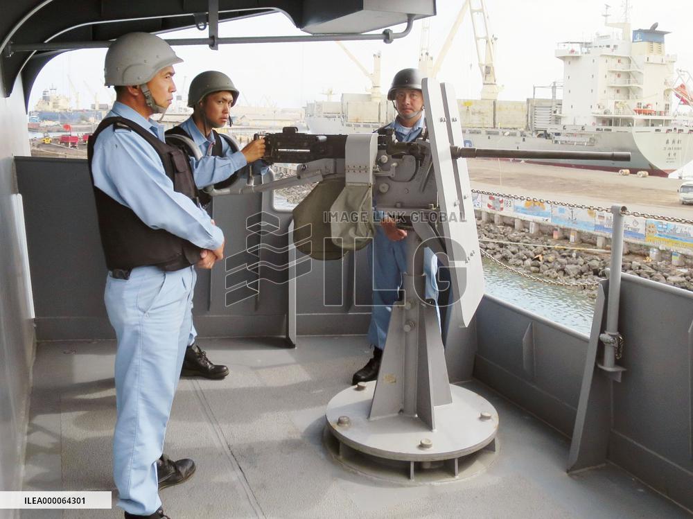SDF member in Djibouti guards against potential pirates