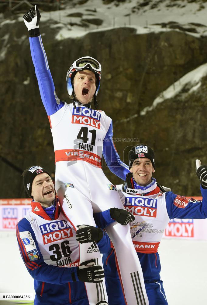 Norwegian ski jumper Velta wins Nordic world normal hill event