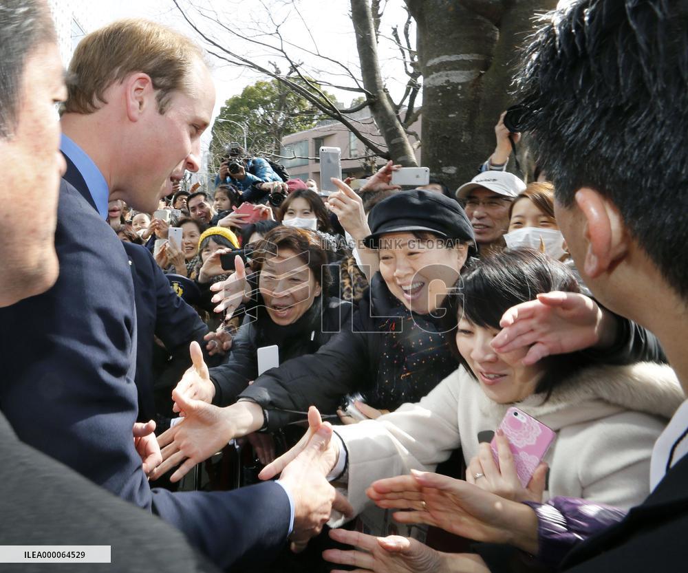 Britain's Prince William in Tokyo