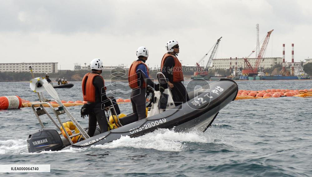 Okinawa surveys underwater coral damage at base relocation site