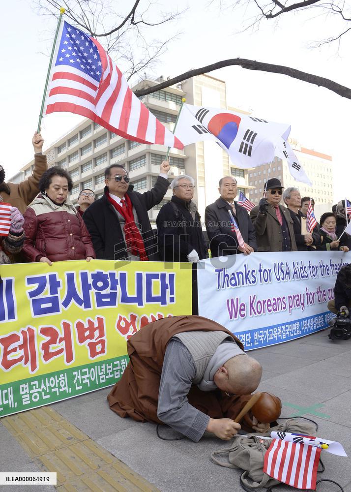 People rally for strong U.S.-S. Korea ties after assault