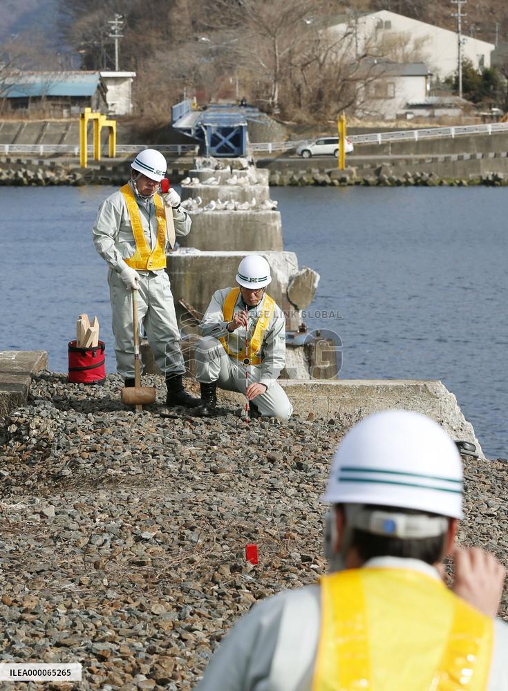 Survey taken to rebuild railway ruined by 2011 disaster in Japan