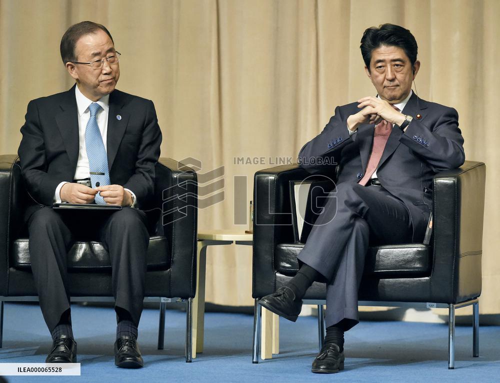 Abe pushes for Japan's permanent membership of U.N. Security Council