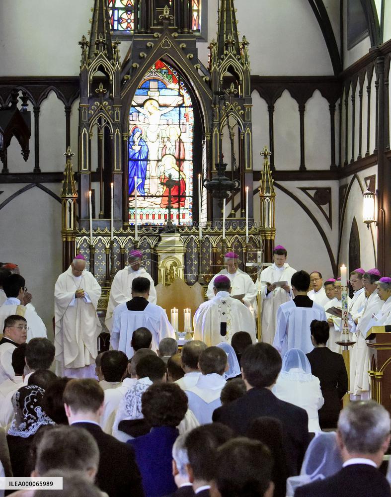 Mass held on 150th anniv. of confession by secret Christians in Nagasaki
