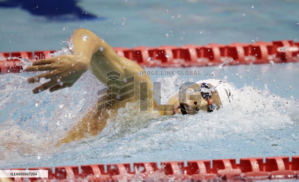 Hagino wins men's 200-meter freestyle swimming