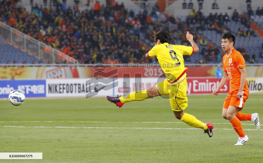 Kashiwa's Kudo scores against Shandong in ACL Group E
