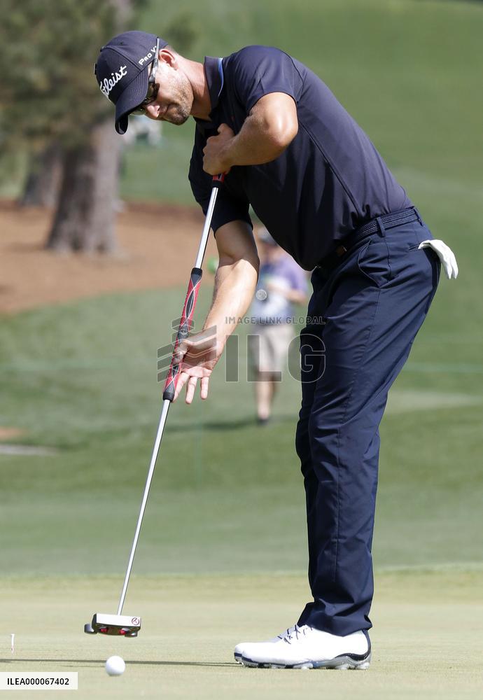 Adam Scott uses anchored putter at Augusta National ahead of ban