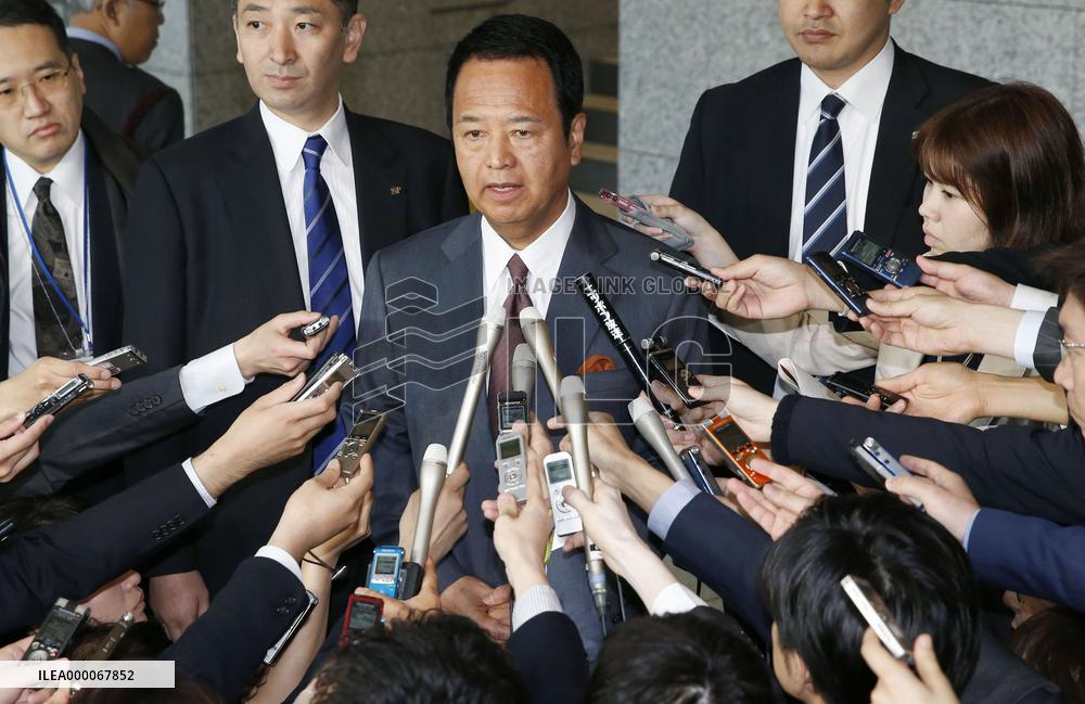 Japan TPP minister before talks with U.S. counterpart