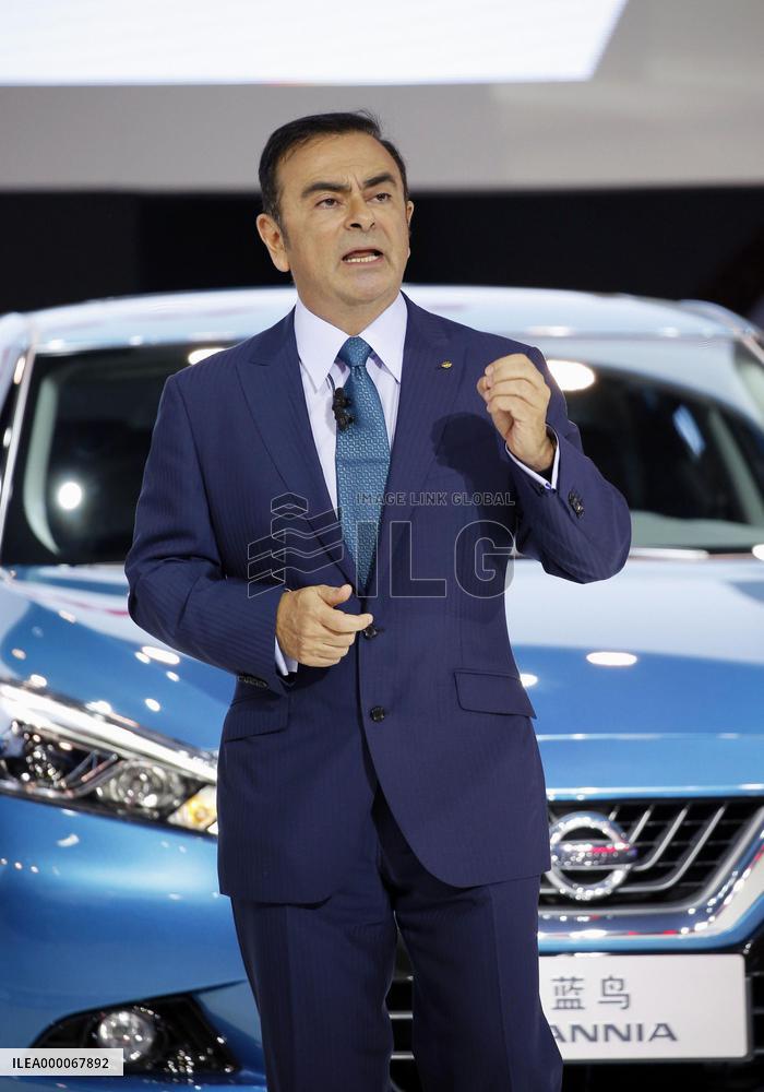 Nissan's Ghosn speaks at press preview for Auto Shanghai 2015