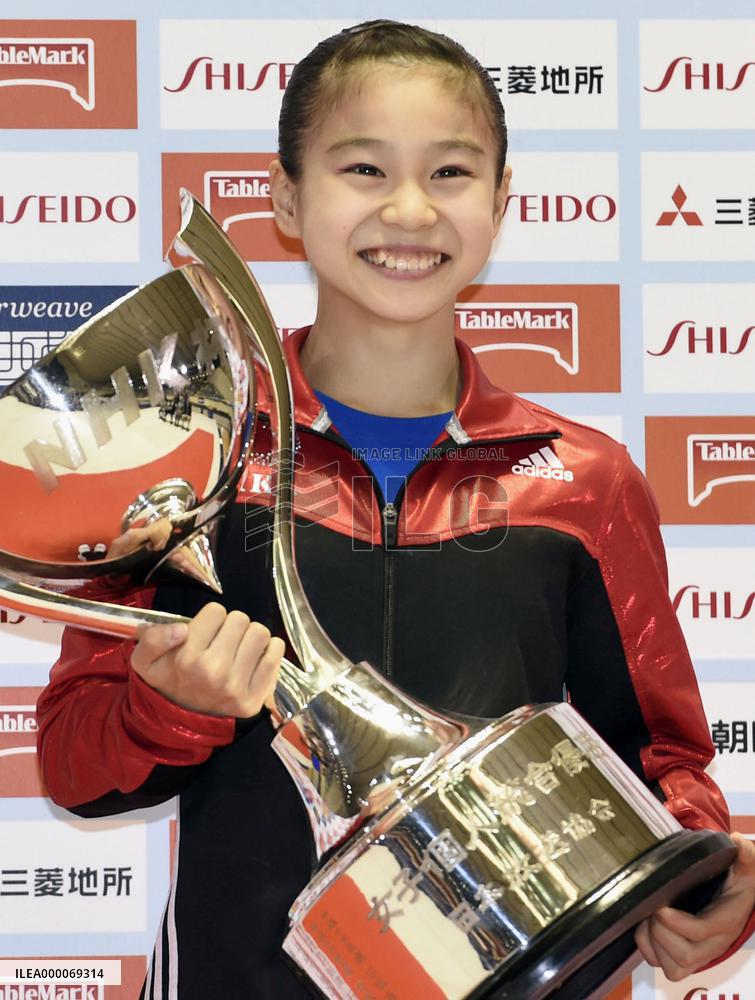 15-year-old Sugihara bound for worlds, Uchimura wins again