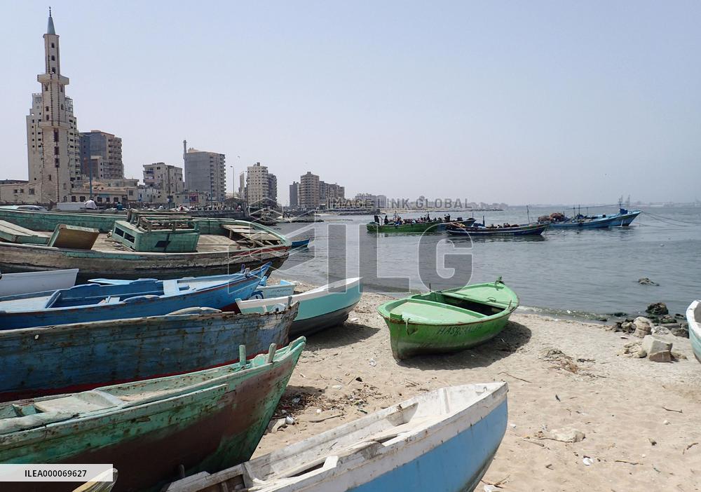 Shore of Alexandria, departure site of trafficker boats
