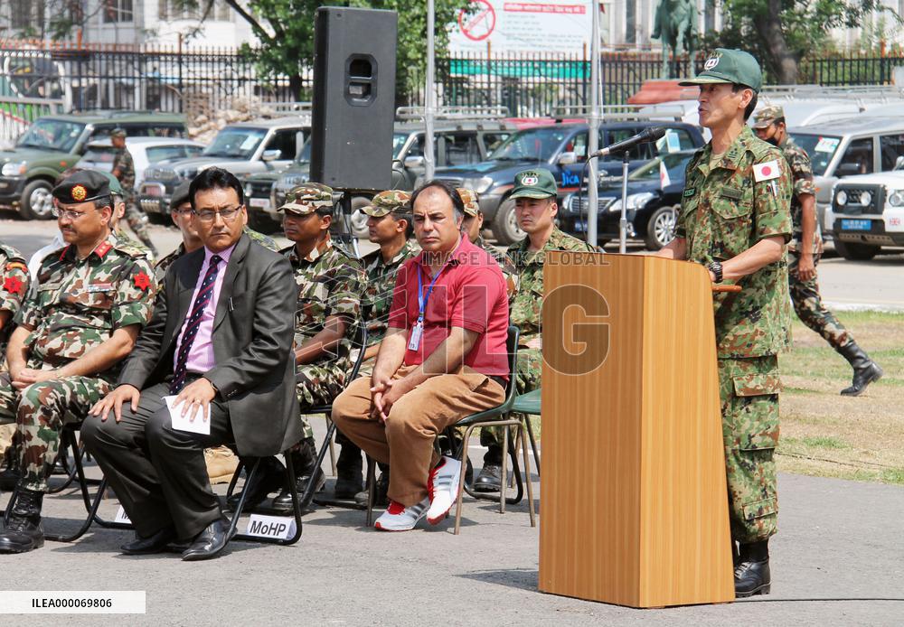 SDF medical relief team wraps up mission in Nepal