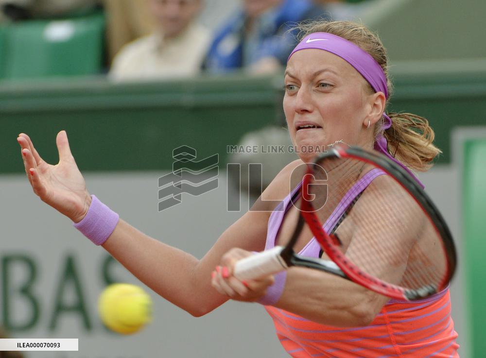 Kvitova plays 2nd-round match at French Open tennis tournament