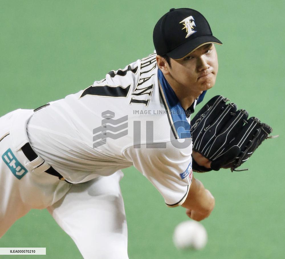Fighters' Otani strikes out 13 en route to 7th win