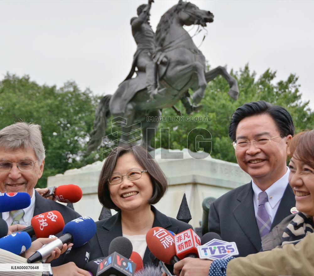 Taiwan's Tsai in Washington