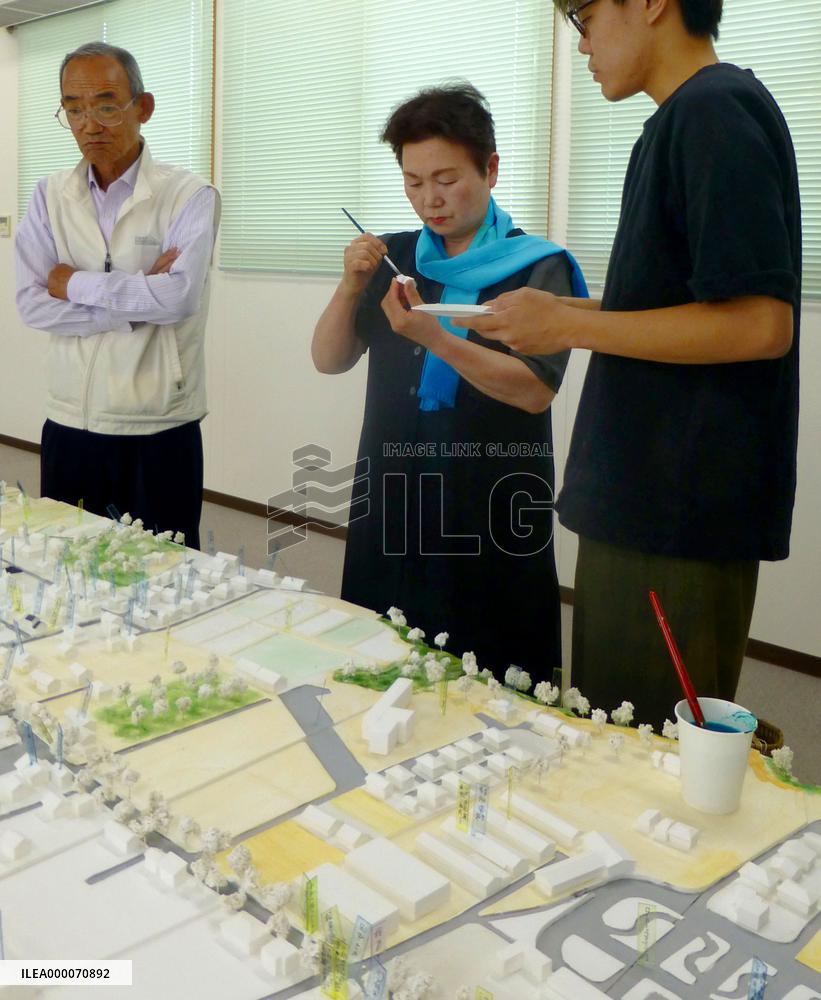Prequake Tomioka townscape recreated in model