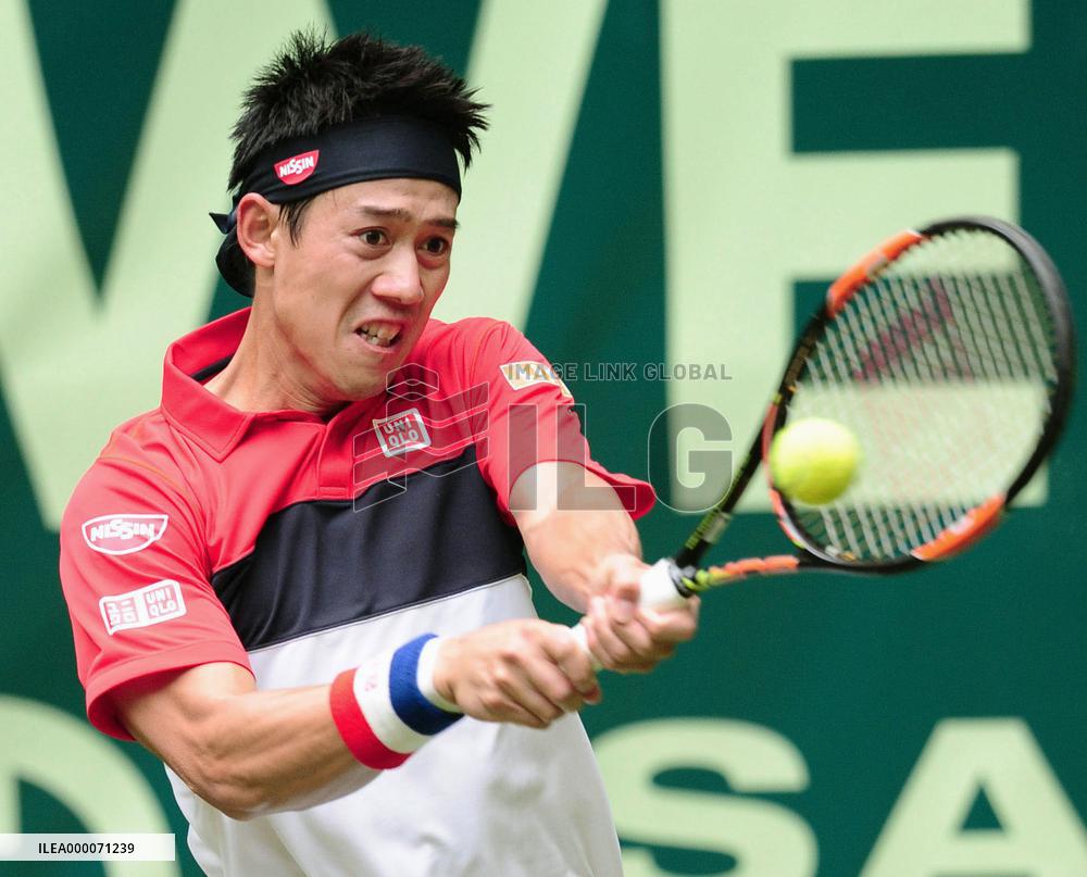 Nishikori advances to 2nd round of Gerry Weber Open