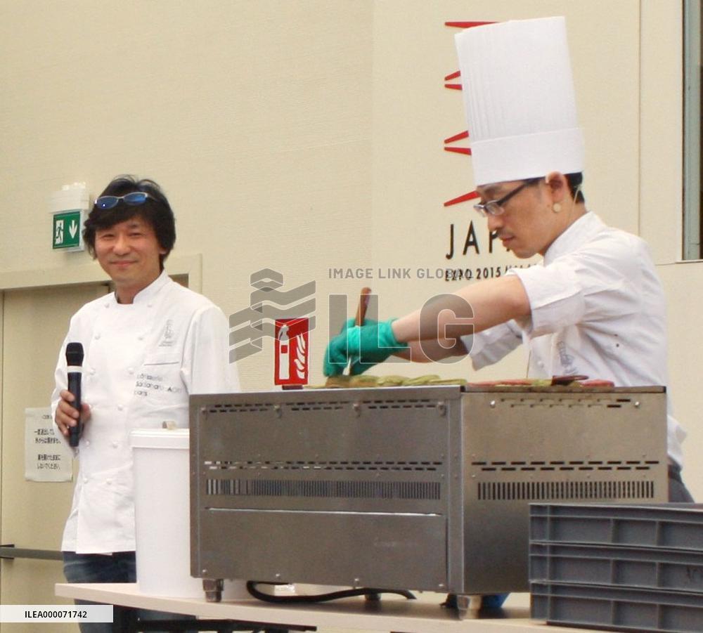 Japanese patissier introduces creation at Milan Expo