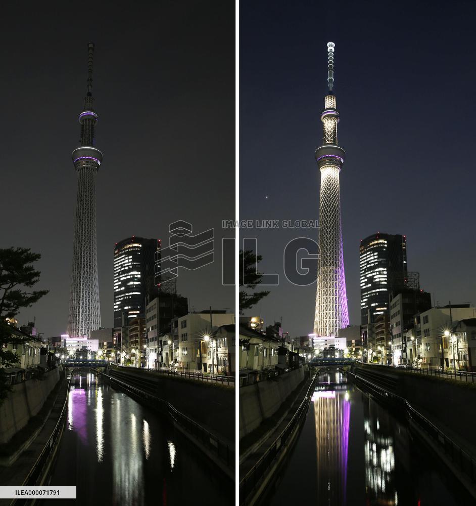 Lights out on Tokyo Skytree in support of fight against global warming