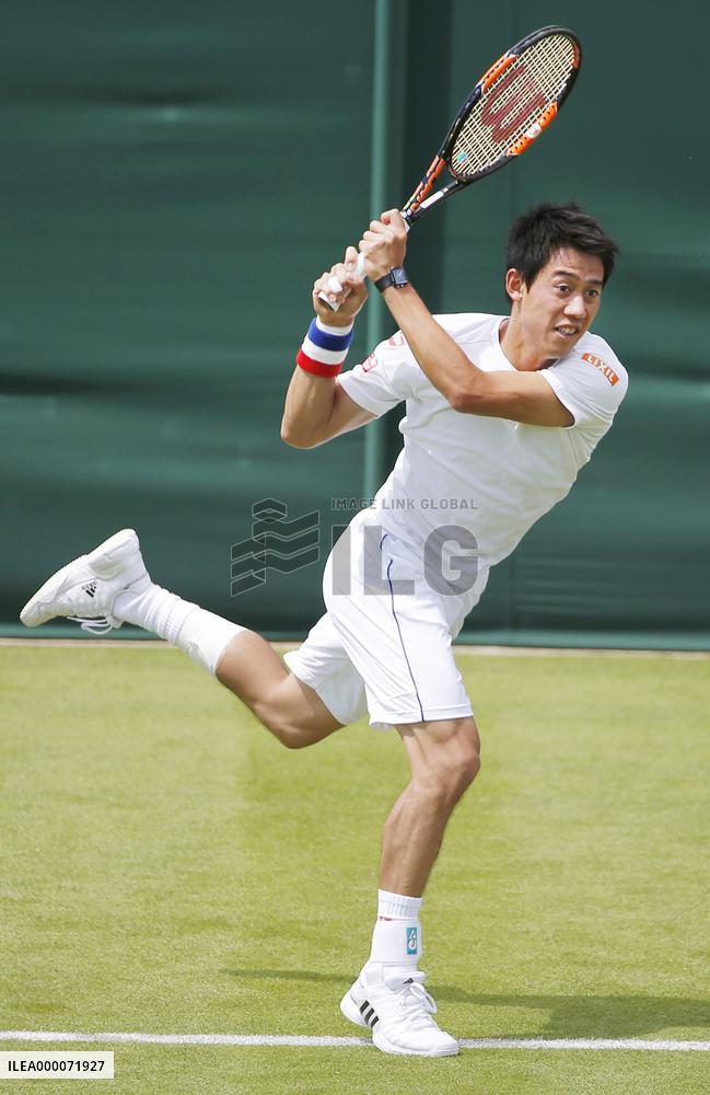 Japan's Nishikori ready for Wimbledon tennis