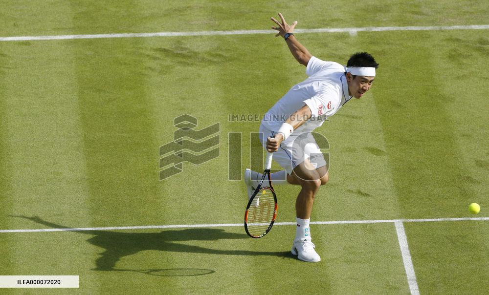 Nishikori beats Bolelli in 5-set Wimbledon opener