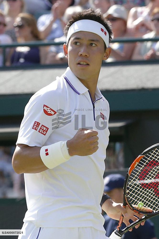 Nishikori beats Bolelli in 5-set Wimbledon opener